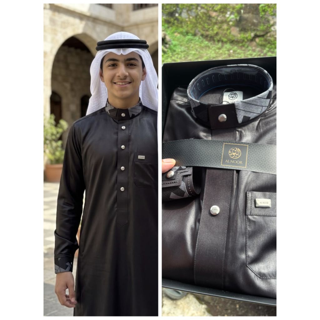 JUBAH ALNOOR REMAJA HITAM (COD JUBAH ALNOOR HITAM REMAJA) JUBAH LEBARAN HITAM BERKUALITAS