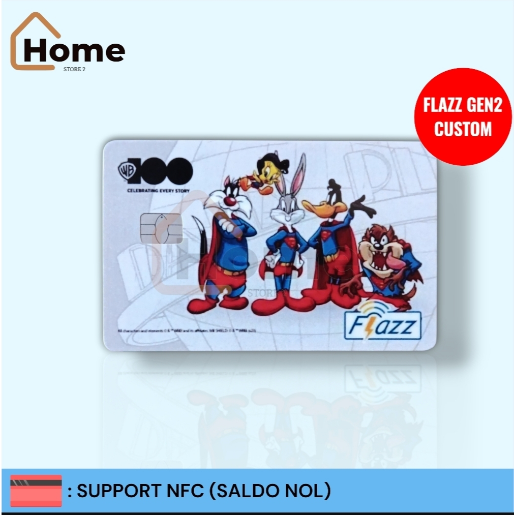 KARTU ETOLL FLAZZ BCA GEN 2 CUSTOM - LOONEY TUNES [WHITE]