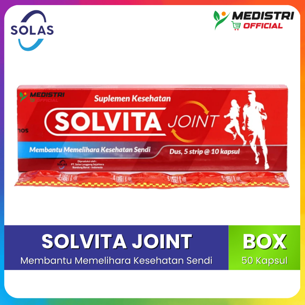 Solvita Joint Box 50 Kapsul - Suplemen Tulang Dan Sendi Dewasa Lansia