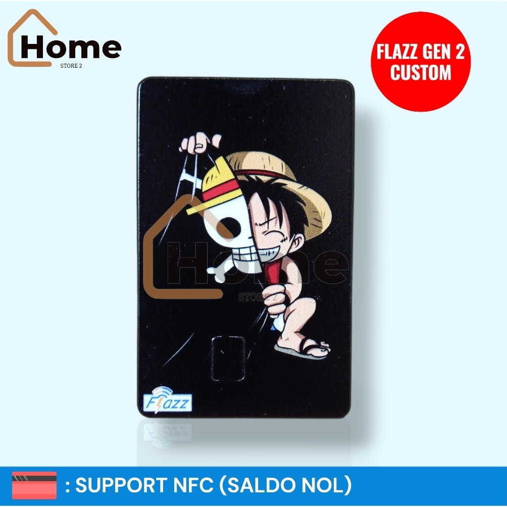KARTU ETOLL FLAZZ BCA GEN 2 CUSTOM - ONE PIECE LUFFY [BLACK]