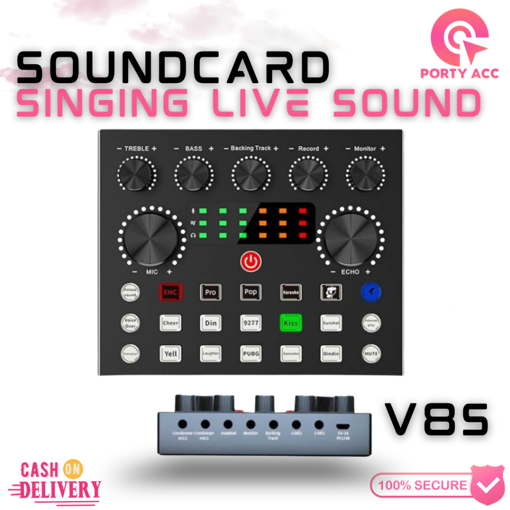 SOUNDCARD V8S MIXER AUDIO LIVE USB EXTERNAL MIXER