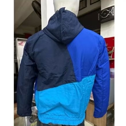 Jaket Honda Hoodie biru Asimetris CUCI GUDANG