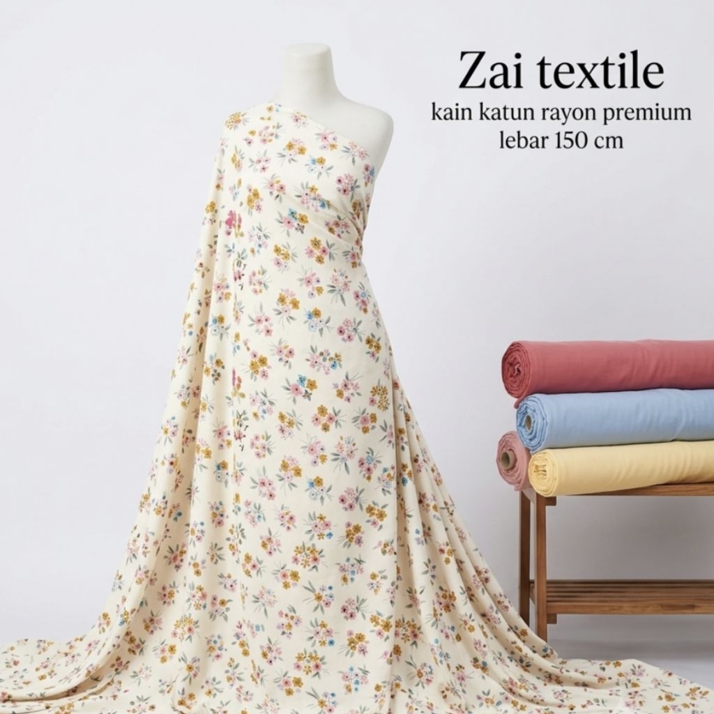 kain katun rayon premium, kain katun rayon premium motif terbaru, kain katun rayon murah, kain katun