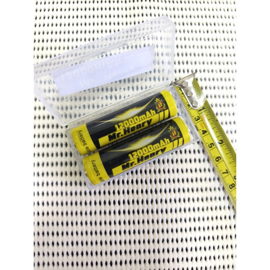 Baterai baterei batere Senter polis bagus timbul + pin Mr Henry 12000mah