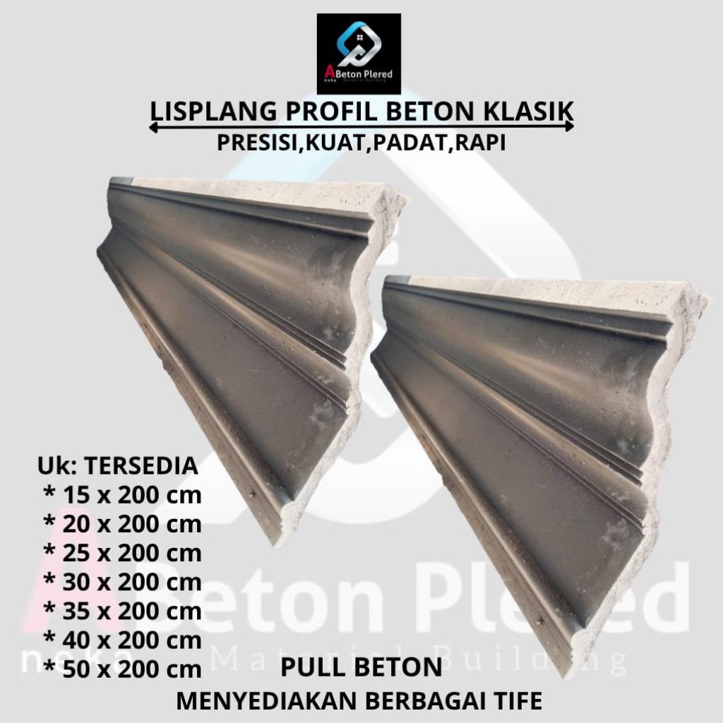 LISPLANG FROFIL BETON,LIS PROFIL BETON MINIMALIS,LIS BETON MINIMALIS,List plang profil beton klasik
