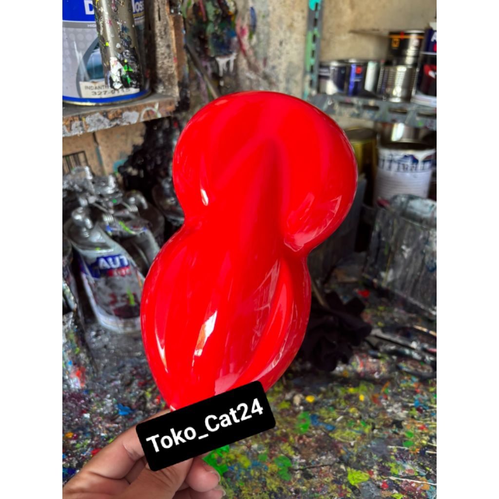 cat merah solid pu/cat merah cabe pu/cat red terang polyuretane 100%