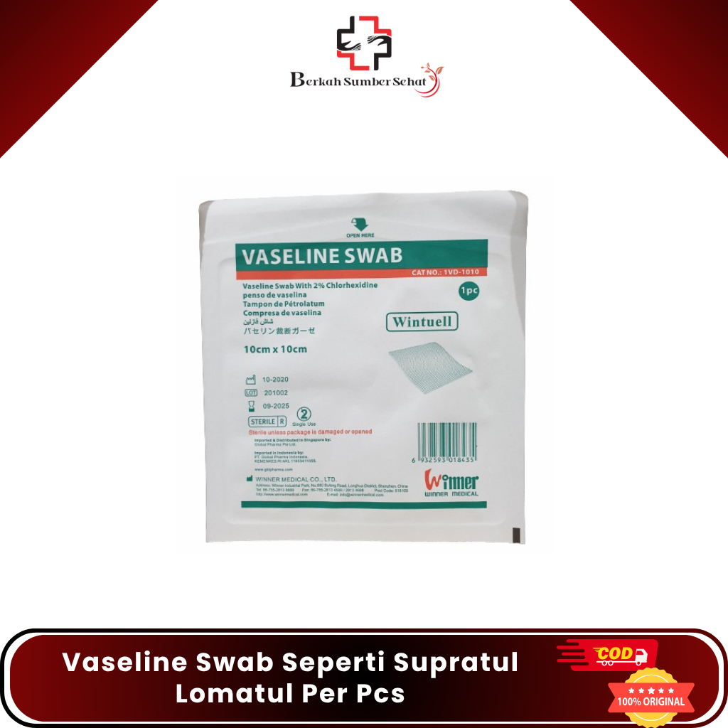 Vaseline Swab Seperti Supratul Lomatul Per Pcs
