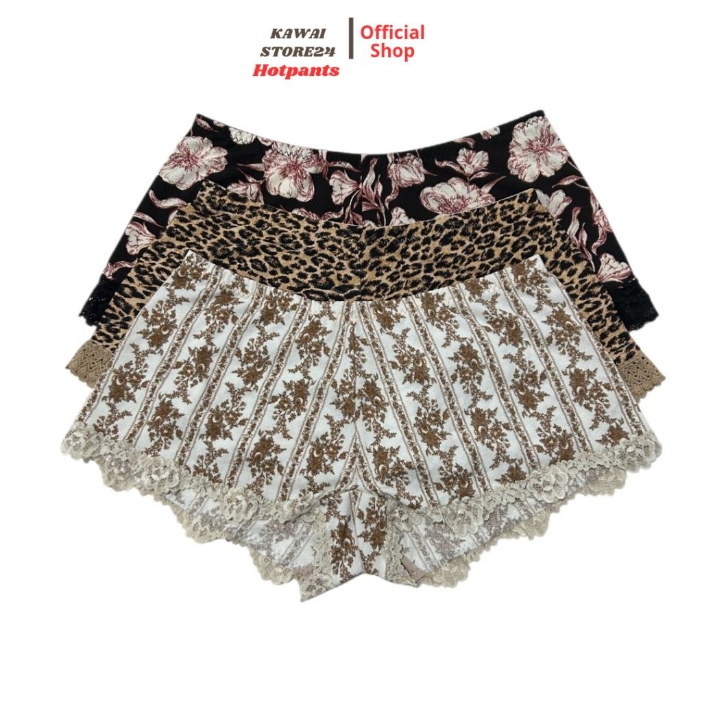 3 PCS CD Jupe Motif / Hotpants / Celana Dalam Wanita Jupe Renda / CD Segiempat