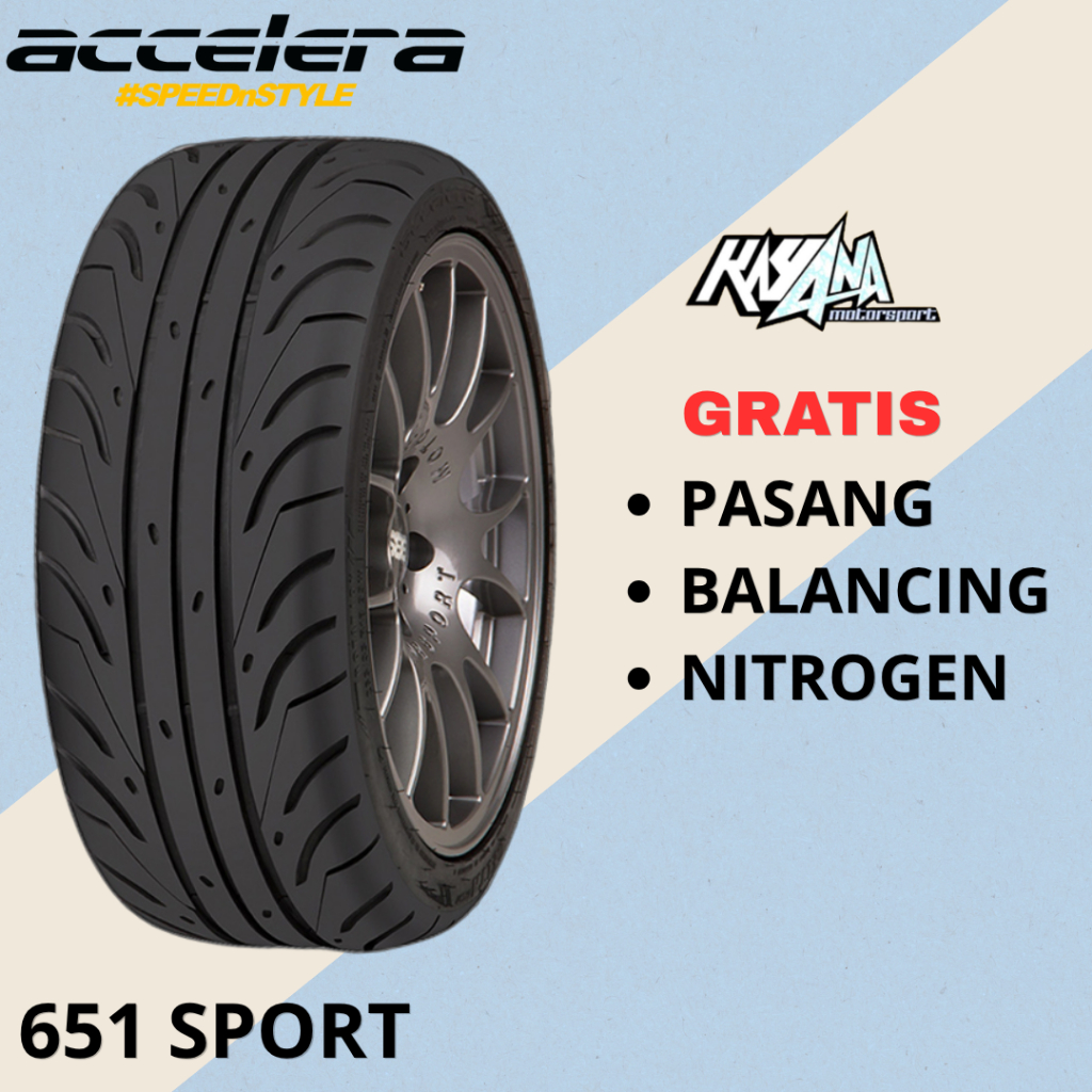 Ban Semi Slick Ring 18 Accelera 651Sport 225/40 R18 Bisa Buat Civic, Camry, Mini Chopper Dll