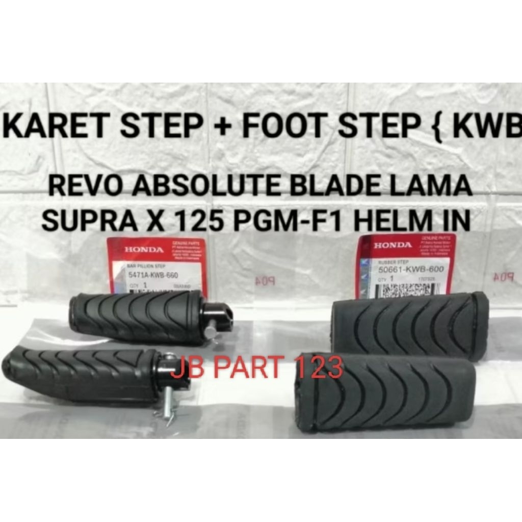 PAKET KARET STEP BARSTEP DEPAN PLUS BELAKANG HONDA BLADE REVO ABSOLUTE REFO FIT BLADE NEW REVO INJEK