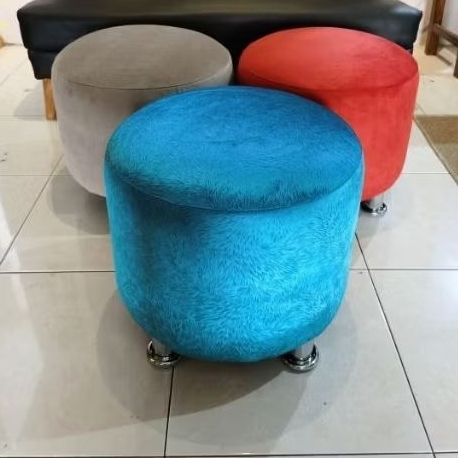 sofa, stool puff, stool bulat, bludru