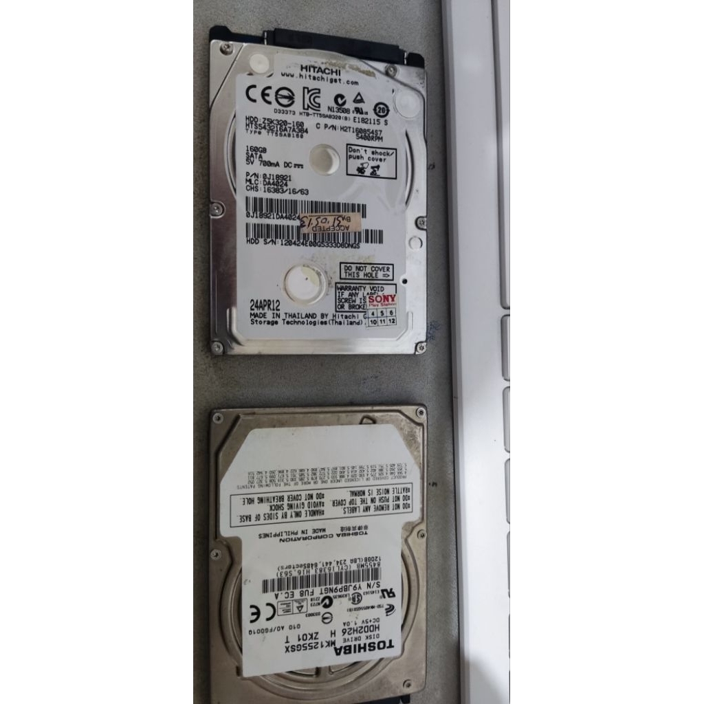 HDD laptop Toshiba dan Hitachi