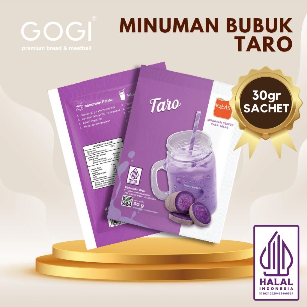 1 Pcs Kreasi Taro 30gr Taro Minuman Bubuk Rasa Taro Powder Drink Taro Sachet Serbuk Minuman Taro Sac