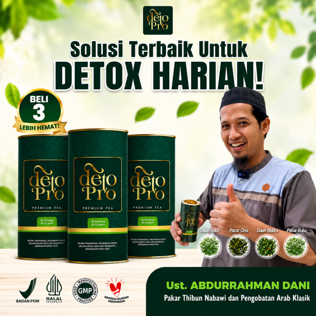 Bundling 3 Kaleng Deto Pro Teh Celup Daun Bidara, Daun Kelor, Daun Pacar Cina & Pacar Kuku Herbal De