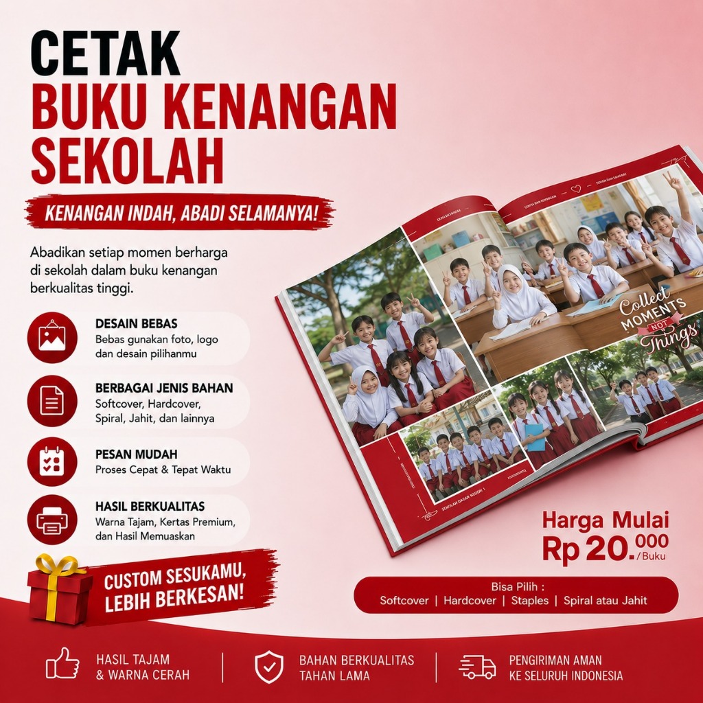 [GRATIS DESAIN] Buku Kenangan Sekolah  | Album Kenangan Sekolah | Cetak Buku Tahunan Sekolah | YEARB