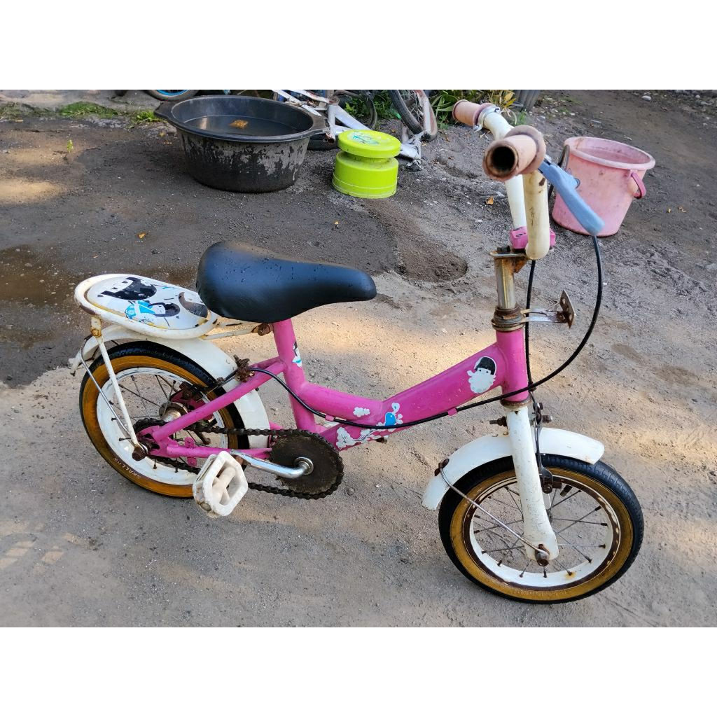 [JUAL MURAH] Sepeda Anak Perempuan WIMCYCLE, UNITED, dan MORISON Roda Empat Ring 12 inch Bekas / Sec
