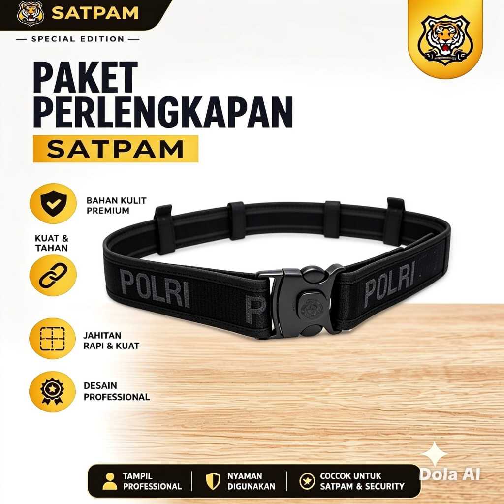 SABUK KOPEL SABHARA PDL HITAM POLRI/KOPELREM JATAH