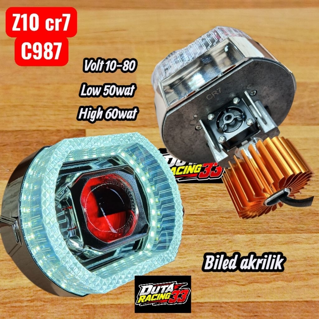 BILED SHROUD AKRILIK 4,5inc plus kipas pendingin PROJEKTOR BILED X1 4,5inc cr7