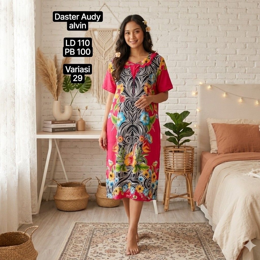 Daster Audy Lengan Pendek Dari Batik Alvin (Audy)