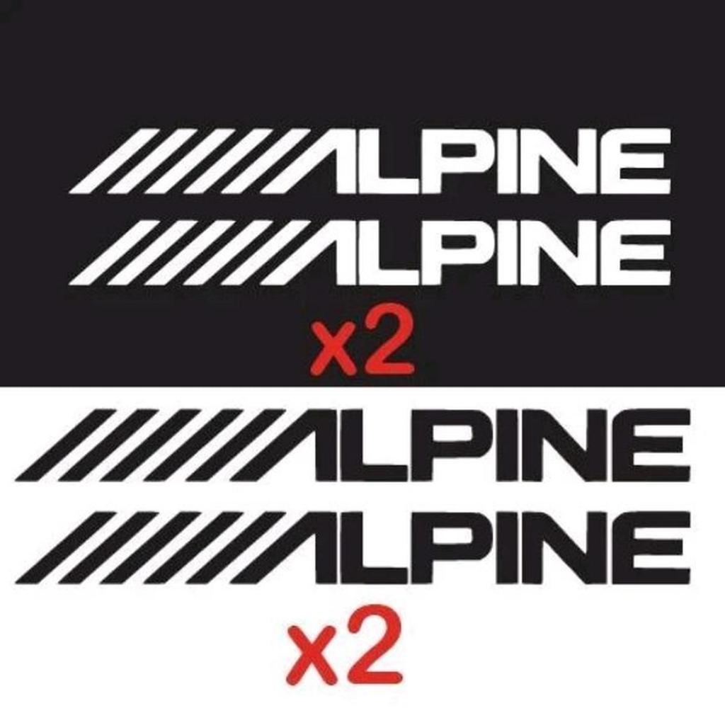 Sticker Decal Mobil Alpine Audio Speaker 15 CM