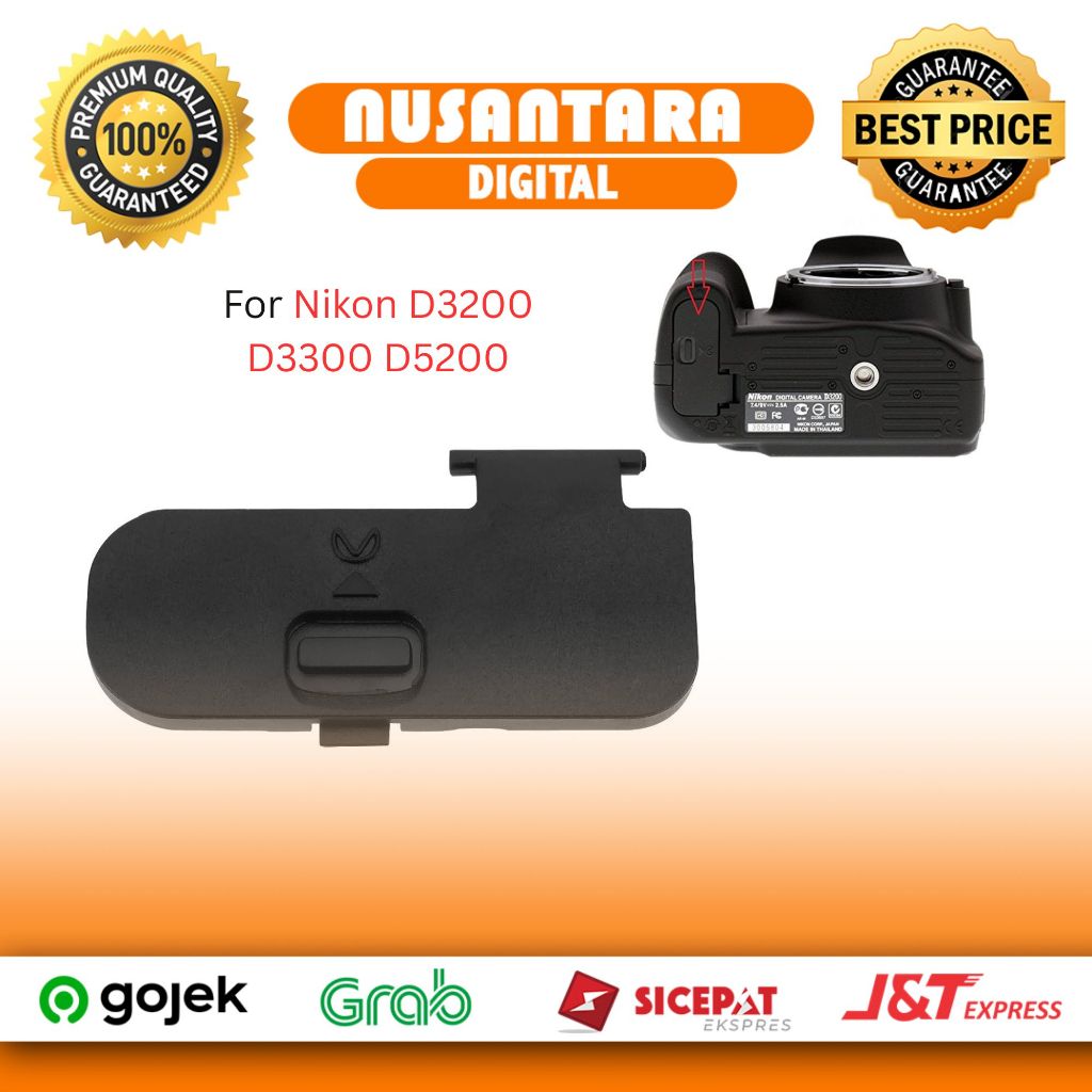 Tutup Baterai cover Battery Door Nikon D3200 D3300 D5200 D5300