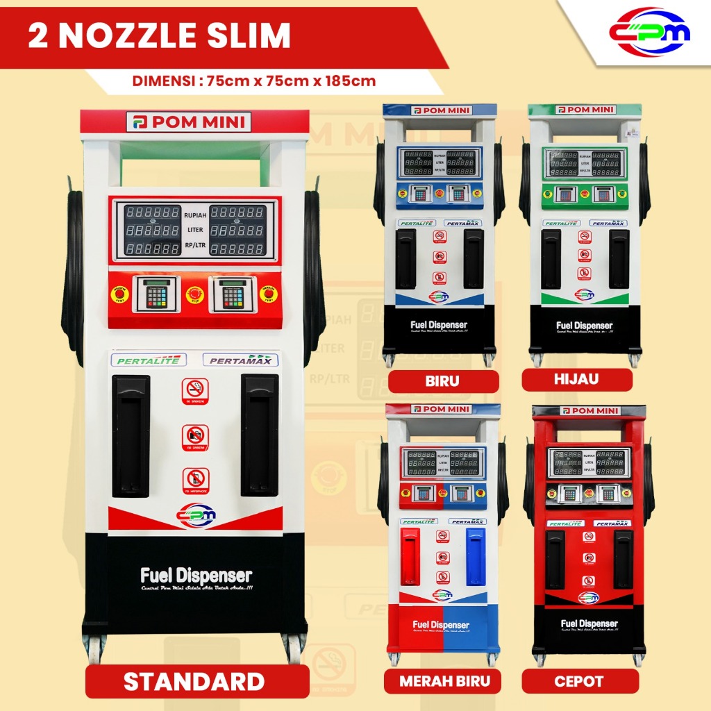POM MINI - Pertamini Digital 2 Nozzle SLIM 2 x 100 Liter