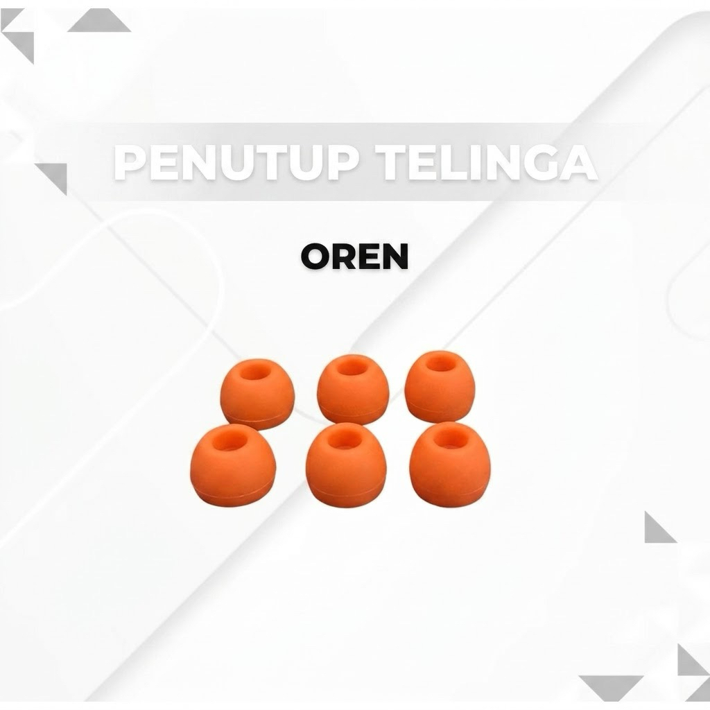 Eartips Transparent Colour Orange – Universal TWS Compatible