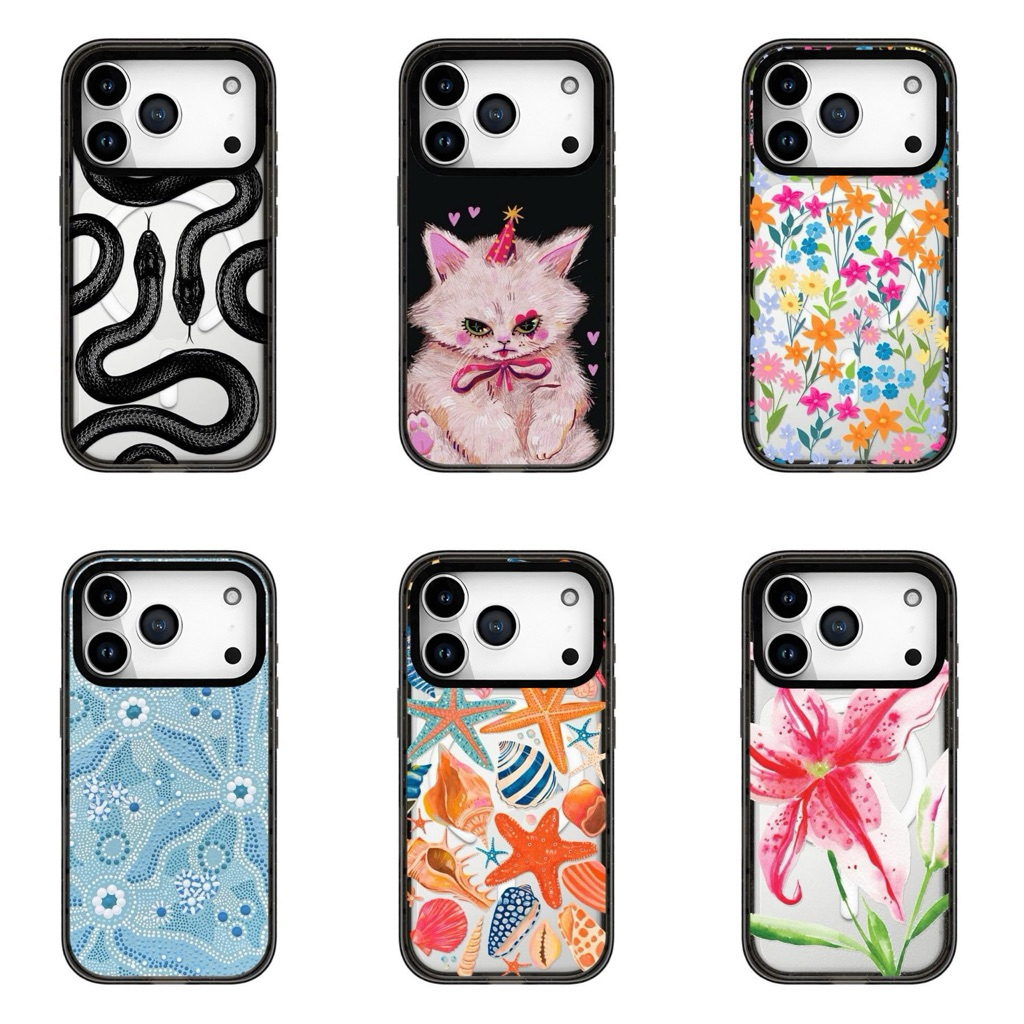 READY New Casetify Noir Serpent Pink Duchess Kitty Meadow Symphony Azure Tide Art Coral Coast Treasu