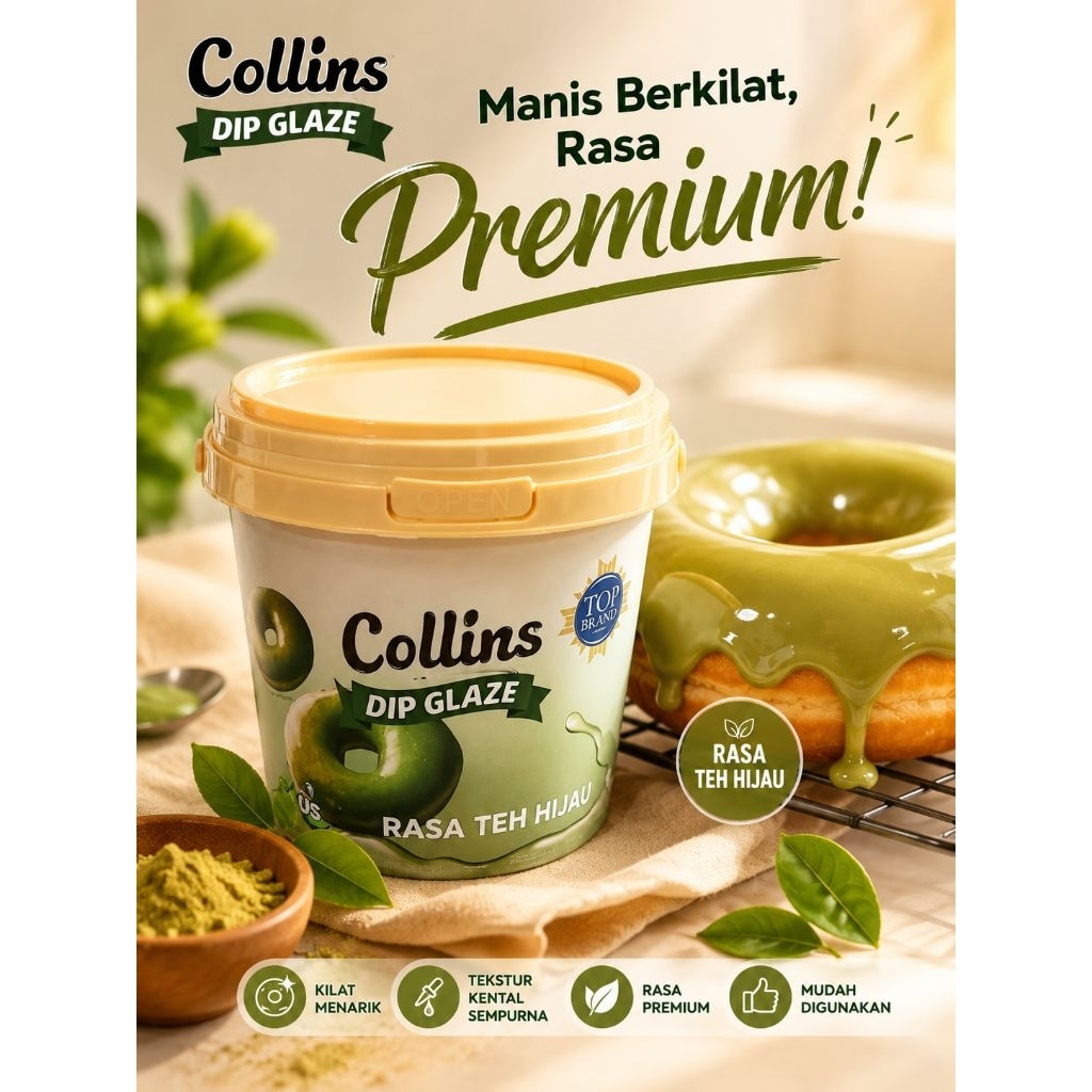 Collins Dip Glaze matcha 1 Kg