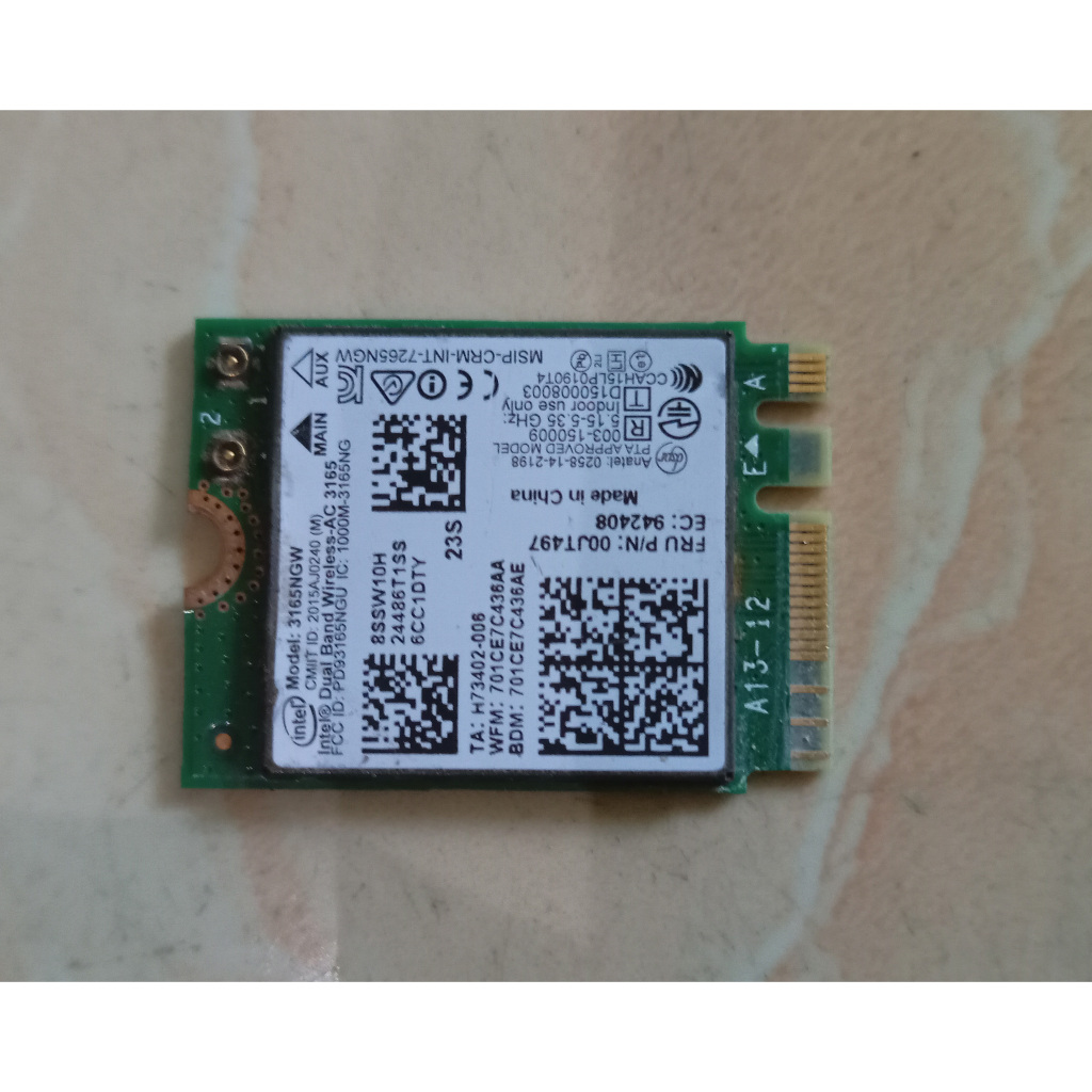Wifi Card Intel® Dual Band  Wireless-AC 3165 3165NGW