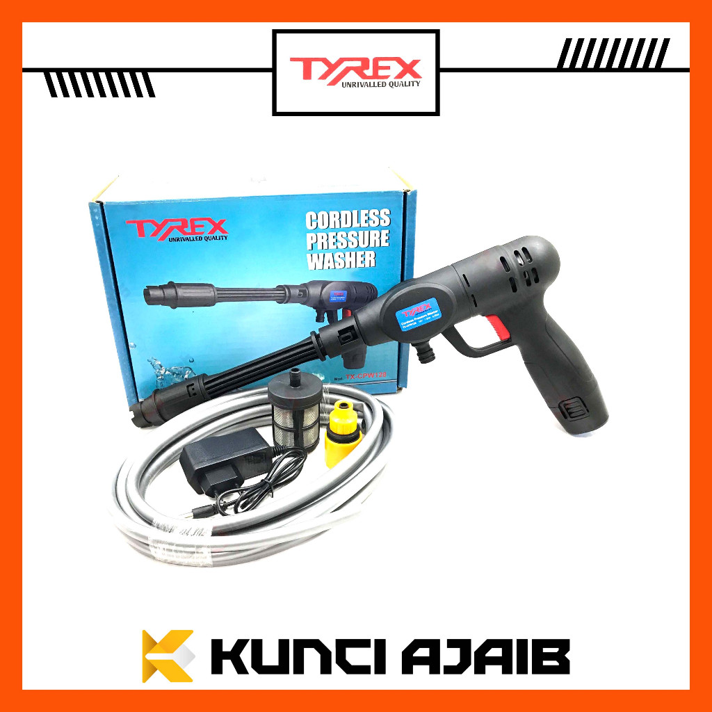 TYREX TX-CPW128 Cordless Jet Cleaner Mesin Cuci Motor Steam AC Baterai