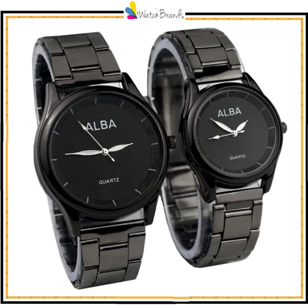 JAM TANGAN Alba COUPLE tali RANTAI PRIA WANITA PASANGAN, original.