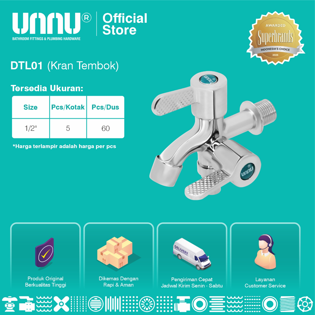 UNNU Kran Cabang - DTL01 1/2"