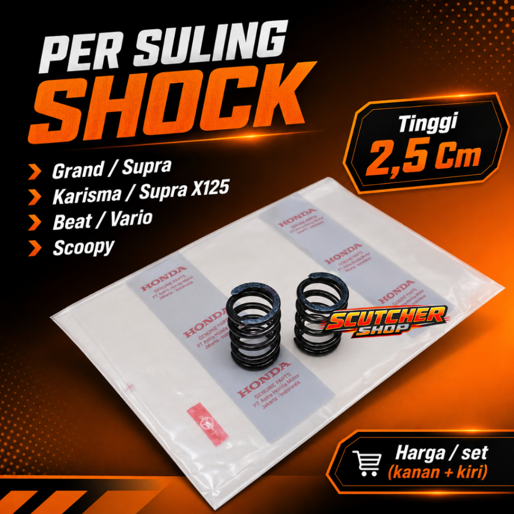 Per Suling Shock Depan Honda Grand Supra Karisma Beat Vario Scoopy Standar