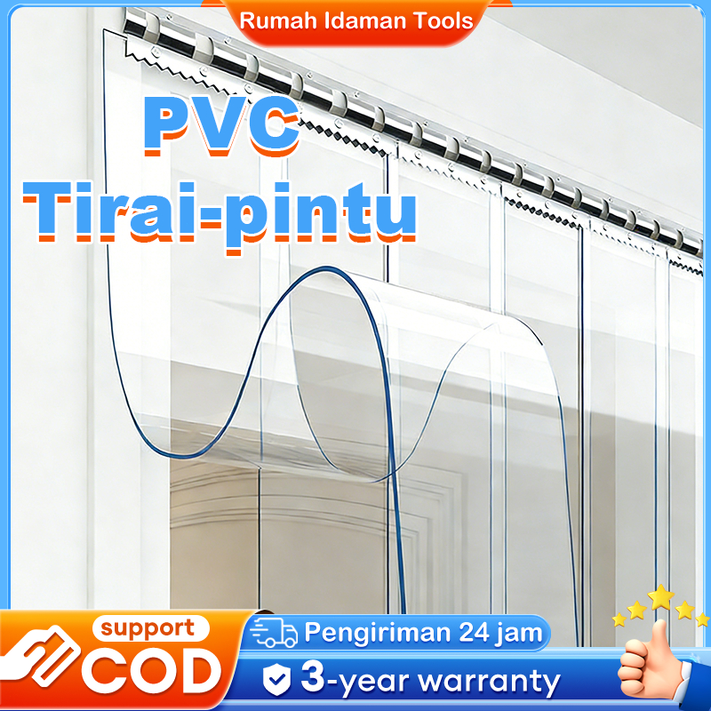 Homenta Tirai Magnet Elegan Plastik PVC Tirai Plastik Tirai Pvc Strip Curtain Komplit Clear Bening k