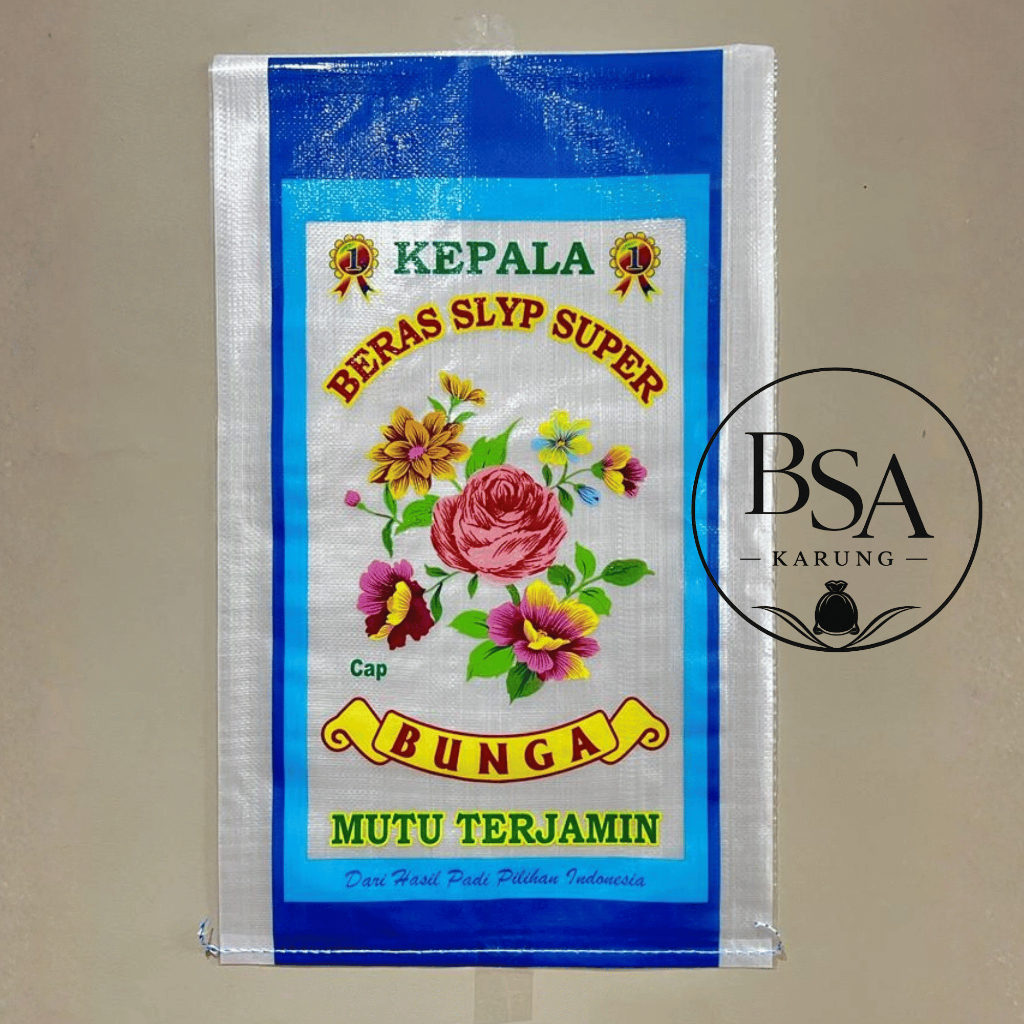 Karung Beras Laminasi Merk Bunga 20KG