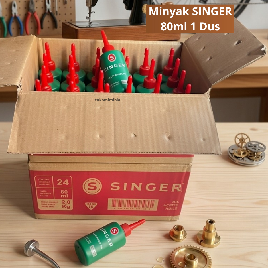 100% ORIGINAL Minyak Singer 1 Dus Isi 24 Pcs (80ml) Pelumas Serbaguna