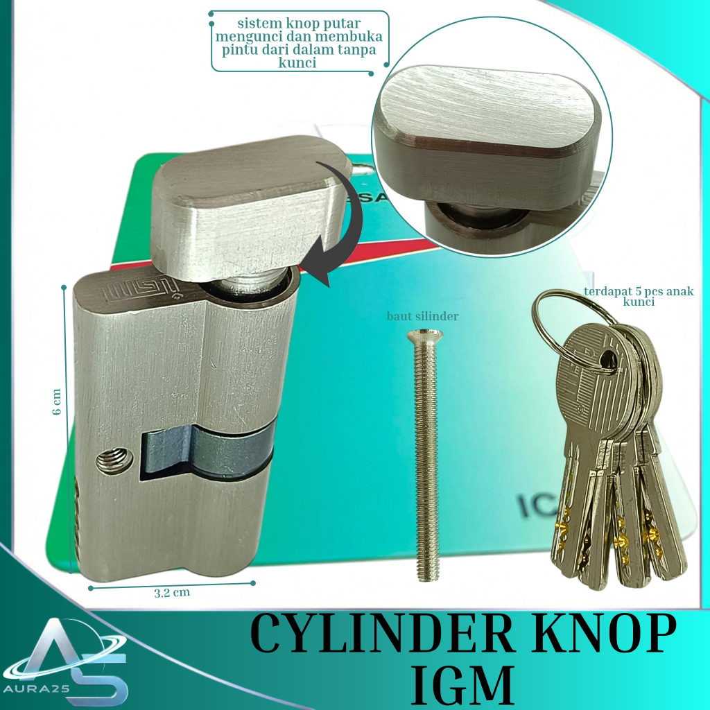 Silinder Knop IGM/Kunci Pintu Pengaman High Quality Lock
