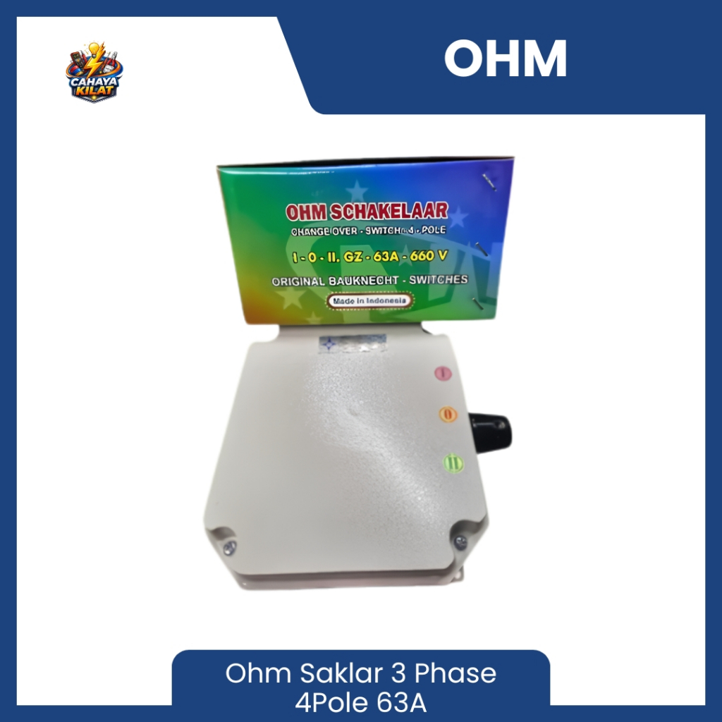 Ohm Saklar 3 Phase 4Pole 63A 125A
