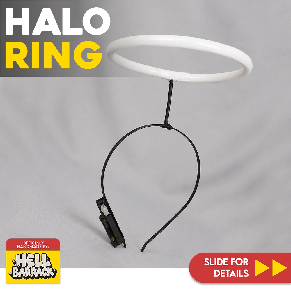 Halo Ring Cincin Kepala LED Menyala Aksesoris Cosplay Premium