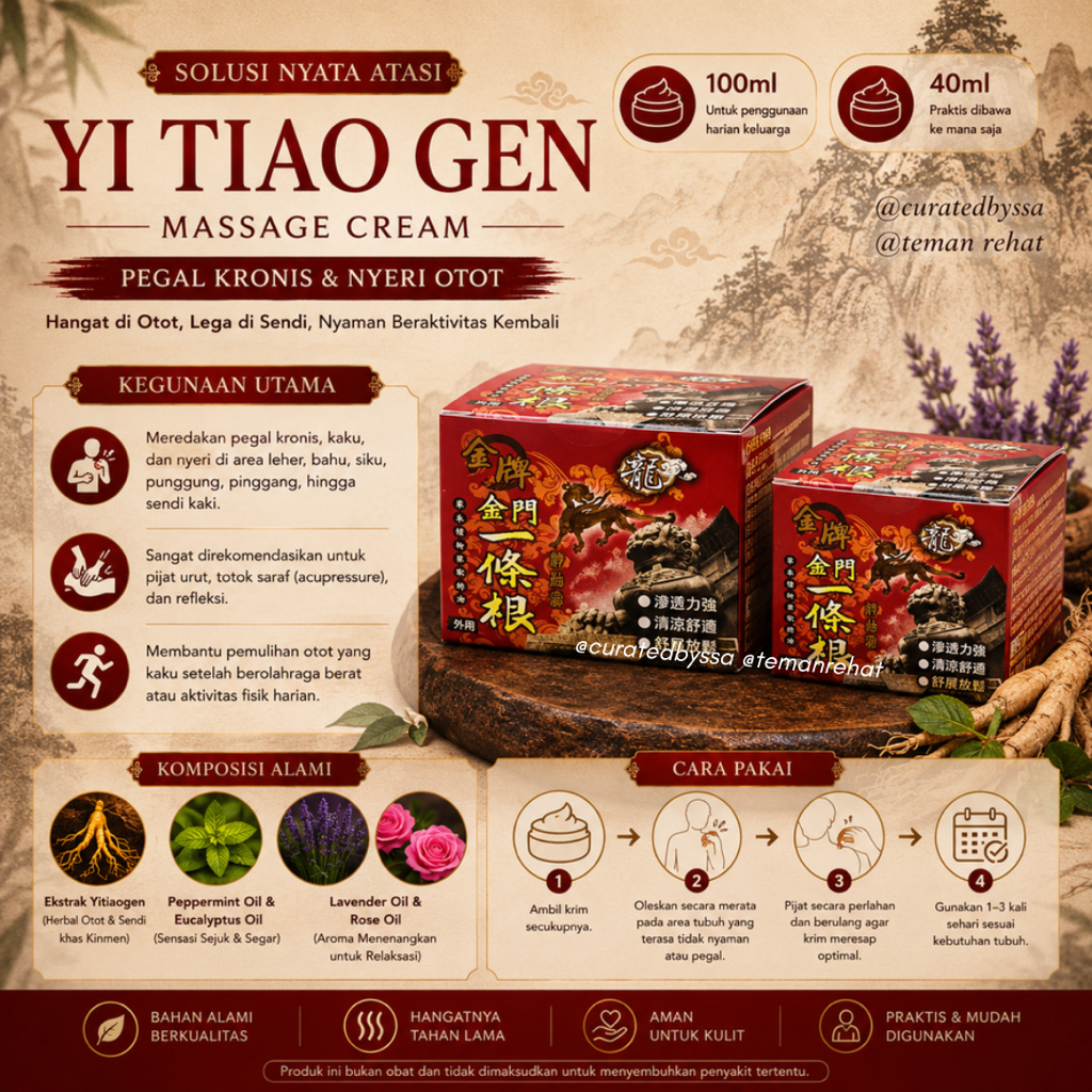 Cream Yi Tiao Gen Nyeri Otot dan Sendi ORIGINAL TAIWAN