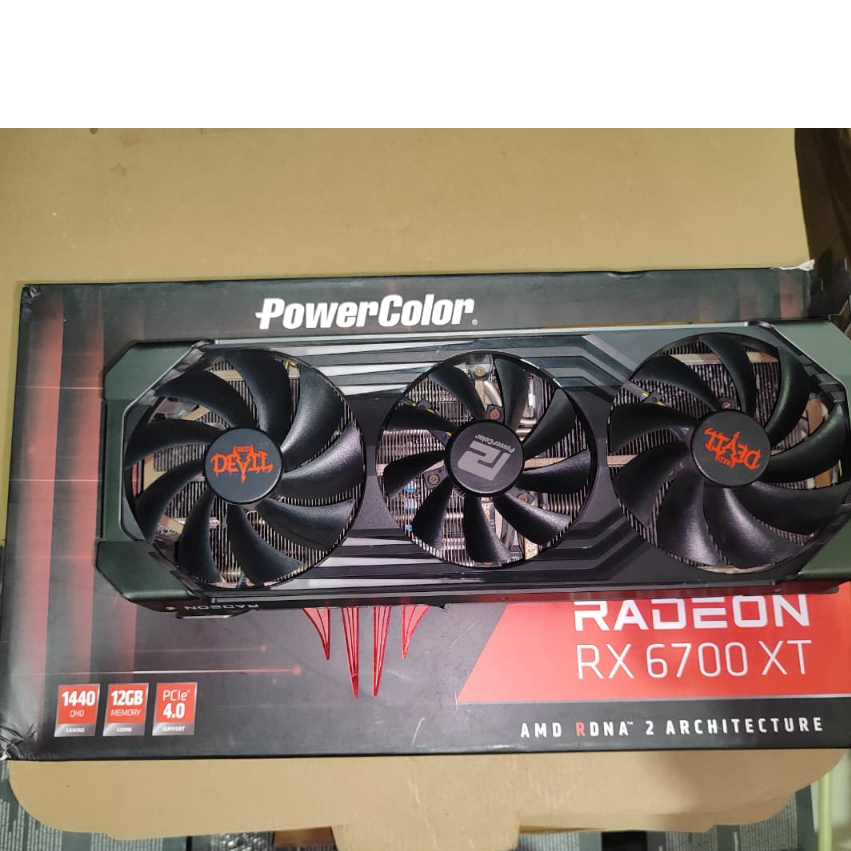 VGA AMD POWERCOLOR RX 6700XT | RX 6700 XT RED DEVIL 12GB GDDR6 192 BIT - 2ND DENGAN BOX