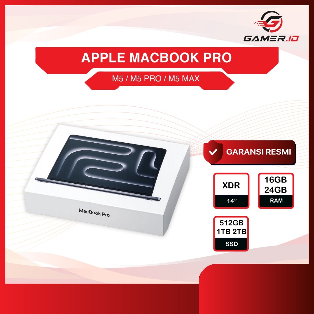 IBOX APPLE MACBOOK PRO - Chip M5 / M5 PRO / M5 MAX - 14 inch SPACE BLACK / SILVER - BERGARANSI RESMI