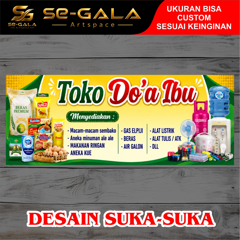 SPANDUK 1 HARI JADI / SPANDUK MIE AYAM / WARTEG PARASMANAN WARUNG JUALAN / PULSA KONTER / WARUNG / S