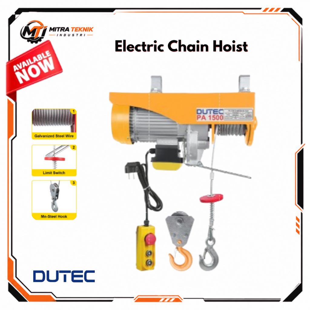 Dutec - Electric Chain Hoist/ Katrol Elektrik/ Hoist Elektrik/Power Hoist/ Katrol Lift Listik #2