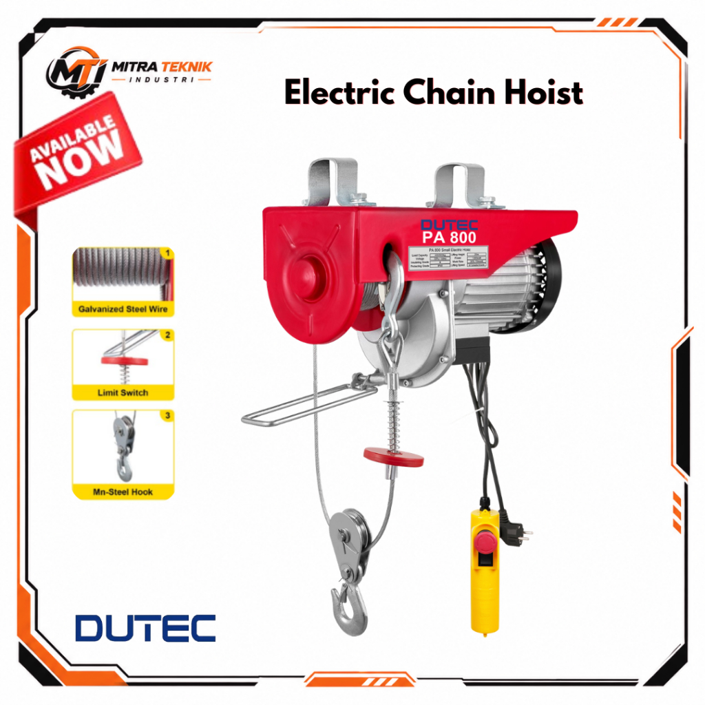 Dutec - Electric Chain Hoist/ Katrol Elektrik/ Hoist Elektrik/Power Hoist/ Katrol Lift Listik #1