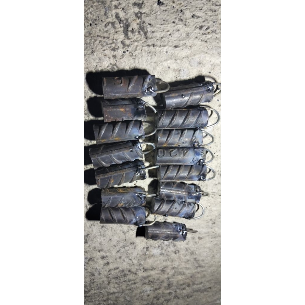 bandul pancing berat 70-80gram bahan besi ulir 19mm