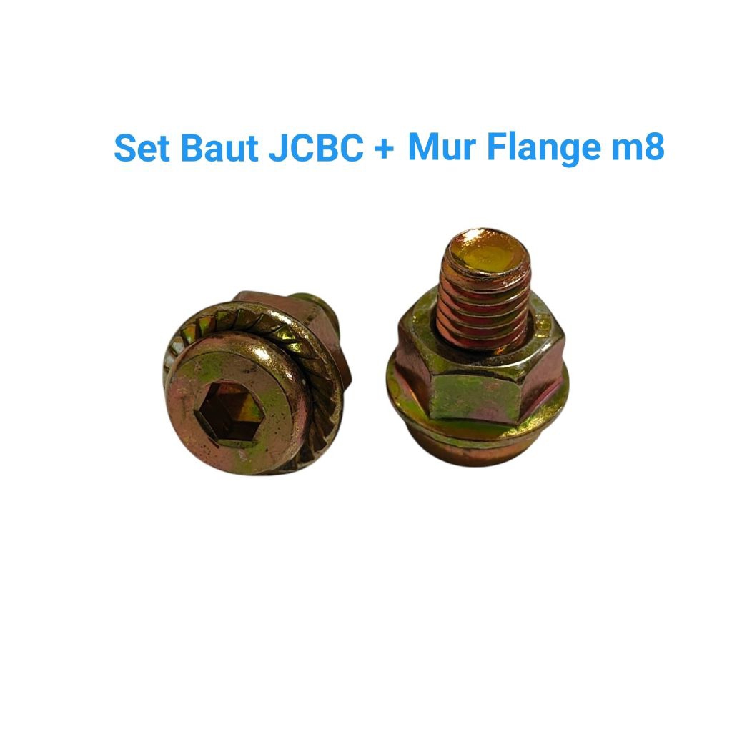 (1Set )Baut JCBC m8+mur flange m8