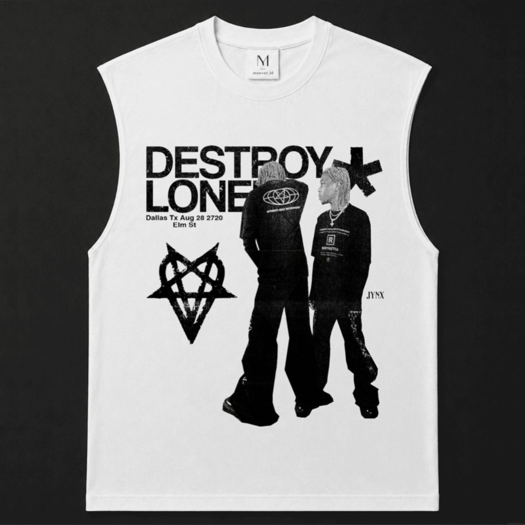 Monver Kaos Singlet Pria/Wanita - Destroy Lonely | Tanktop Man | Baju Olahraga | Baju Gym | Streetwe