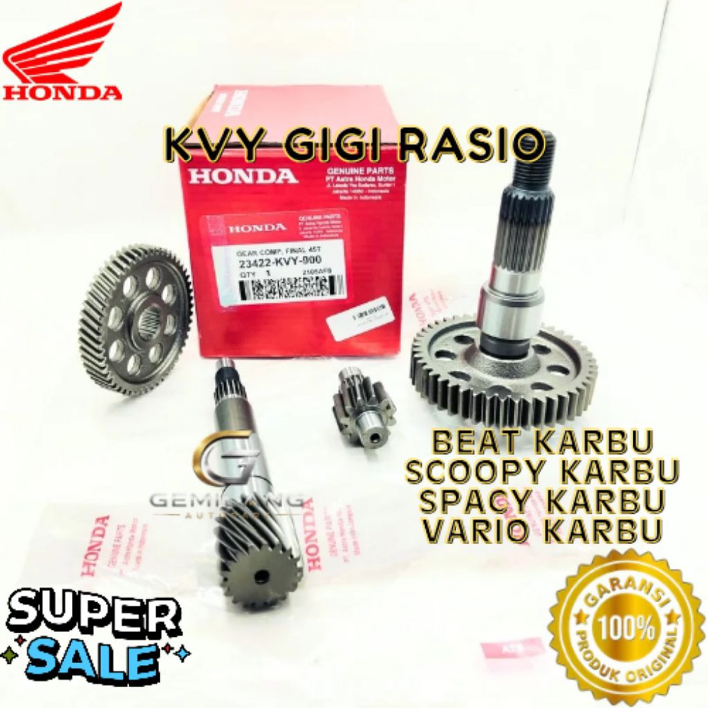 GIGI RASIO KVY, GIGI RASIO BEAT KARBU, GIGI RASIO SCOOPY KARBU, GIGI RASIO SPACY KARBU, GIGI RASIO V
